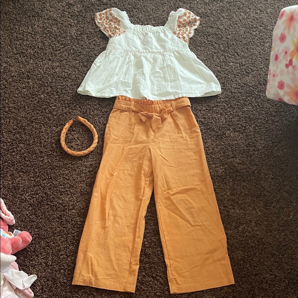 Joie White and Orange Floral Outfit